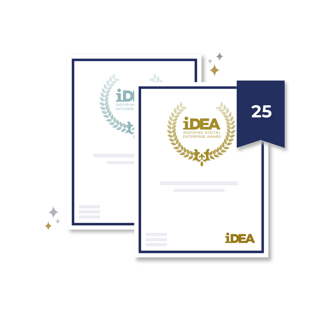 25 Printed iDEA Certificates